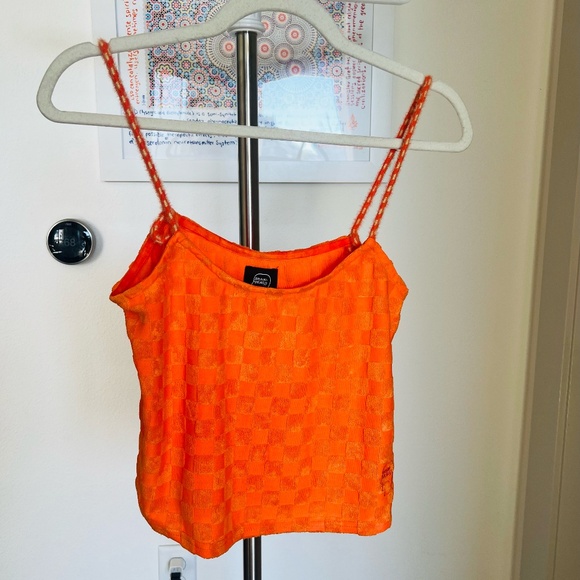 Lisa Says Gah! Orange Crop Top, Size M - Picture 1 of 2